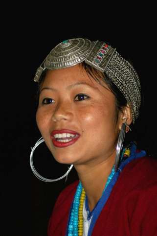 Arunachali girl dressed in tribal costume